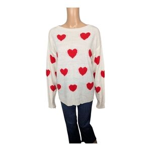 Akaiv Lightweight Love Hearts Sweater S/M
